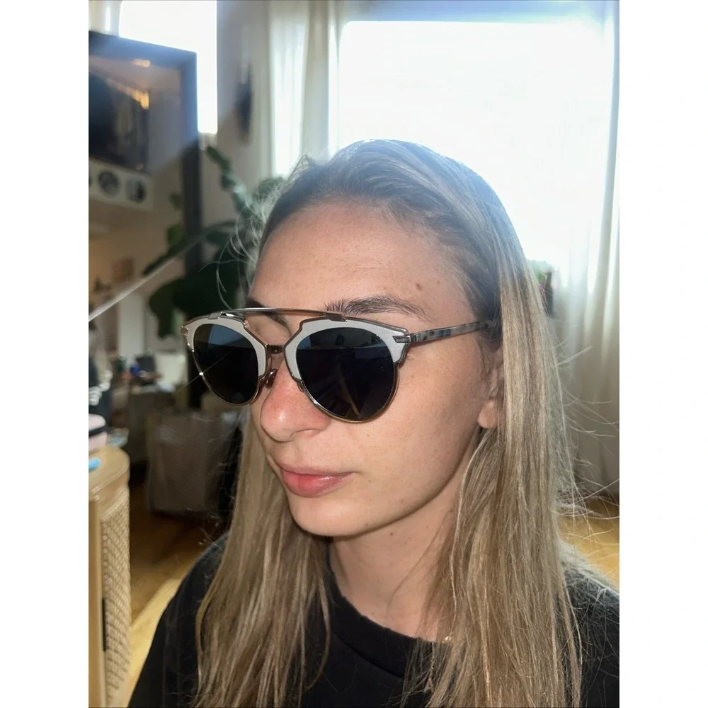 Authentic DIOR SoReal Palladium/Blue/Havana Sunglasses Sz Large